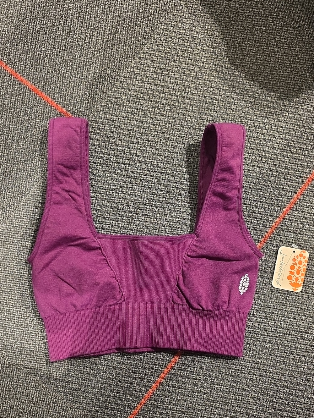 Free People Good Karma Sports Bra Black Cherry Sports Bra Size M/L NWT